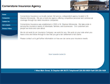 Tablet Screenshot of cornerstoneinsurances.com